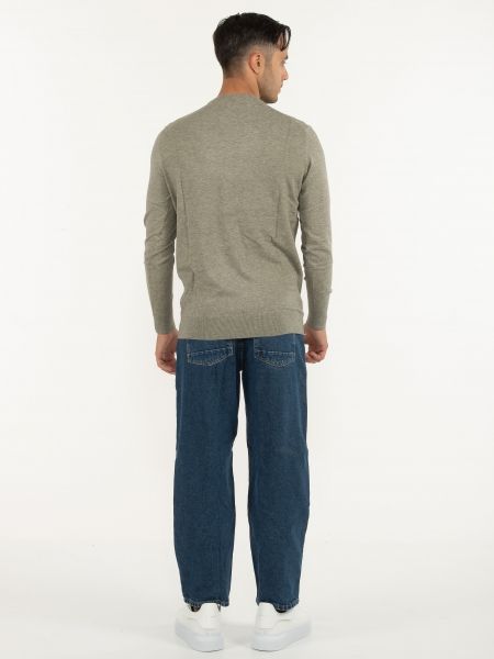 OVER-D Μπλούζα πλεκτή OC1F0W0M05 Χακί OVER-D - 8