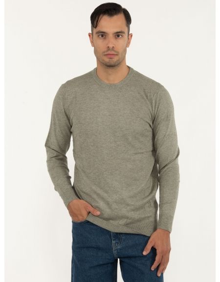 OVER-D Μπλούζα πλεκτή OC1F0W0M05 Χακί OVER-D - 1