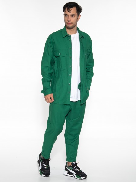 NINETEEN Πουκάμισο - Jacket K23-1014 Πράσινο NINETEEN - 7