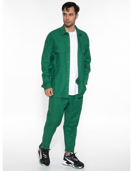 NINETEEN Πουκάμισο - Jacket K23-1014 Πράσινο NINETEEN - 7