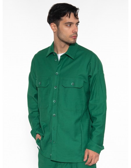 NINETEEN Πουκάμισο - Jacket K23-1014 Πράσινο NINETEEN - 4