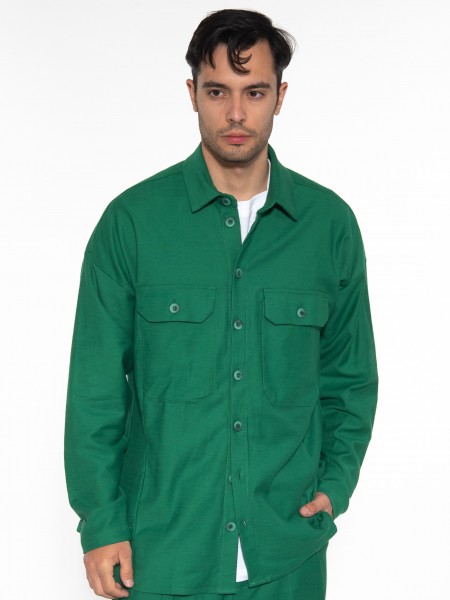 NINETEEN Πουκάμισο - Jacket K23-1014 Πράσινο NINETEEN - 1