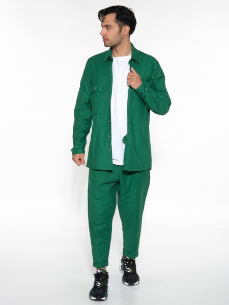 NINETEEN Πουκάμισο - Jacket K23-1014 Πράσινο NINETEEN - 6