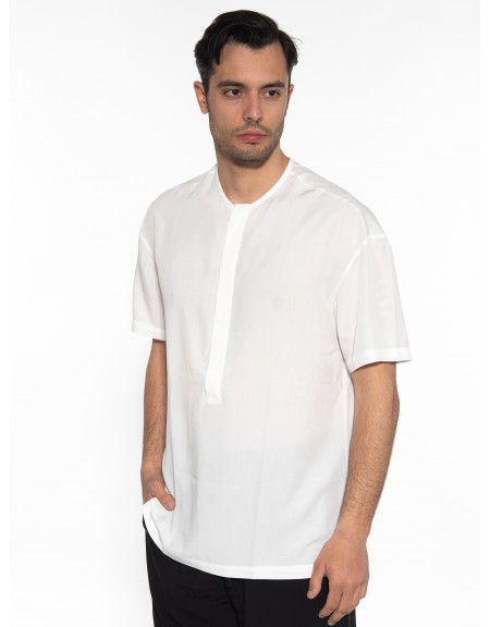 NINETEEN Πουκαμίσα mao K23-1030 Λευκό NINETEEN - 4