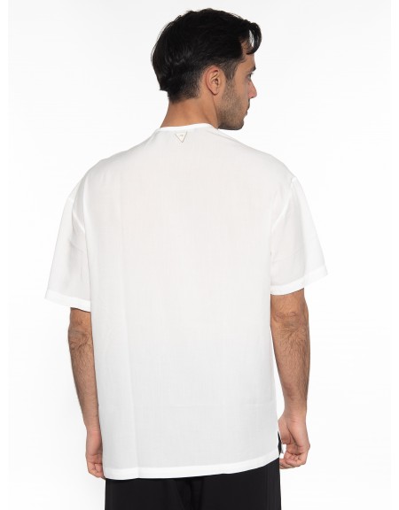 NINETEEN Πουκαμίσα mao K23-1030 Λευκό NINETEEN - 2