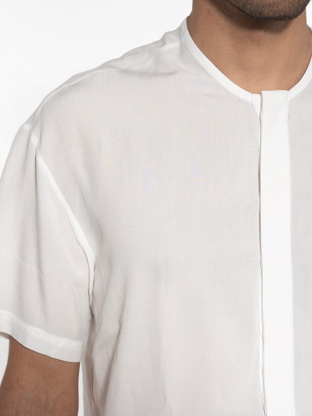 NINETEEN Shirt mao K23-1030 White NINETEEN - 5