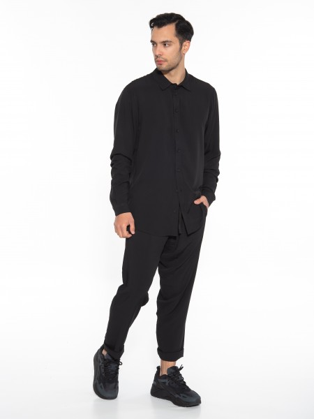 NINETEEN Πουκάμισο K23-1007 Μαύρο NINETEEN - 7