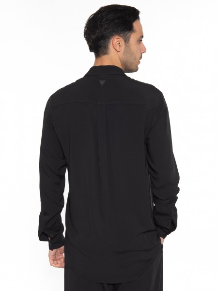 NINETEEN Πουκάμισο K23-1007 Μαύρο NINETEEN - 2