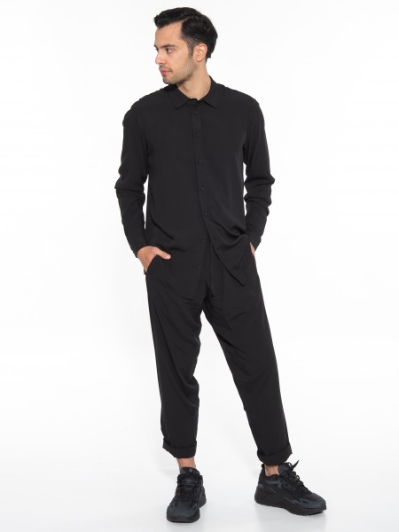 NINETEEN Πουκάμισο K23-1007 Μαύρο NINETEEN - 10