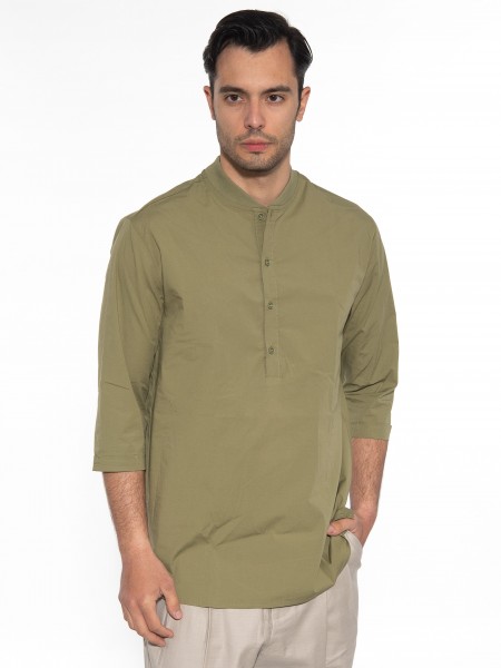 NINETEEN Πουκαμίσα mao K23-1025 Λαδί NINETEEN - 3