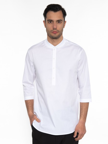 NINETEEN Πουκαμίσα mao K23-1025 Λευκό NINETEEN - 13