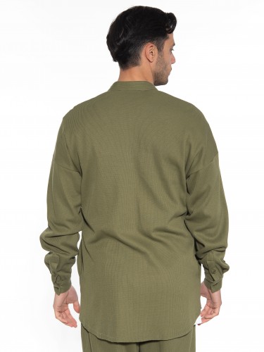 NINETEEN Shirt - Jacket mao K23-1035 Khaki