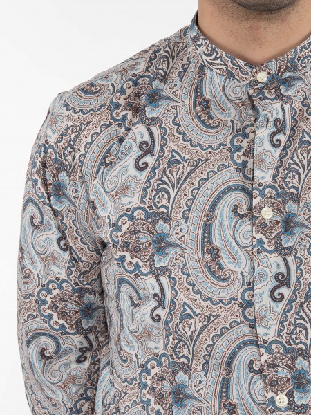 OVER-D Shirt mao OE1S2S3C16 Blue - Beige OVER-D - 5