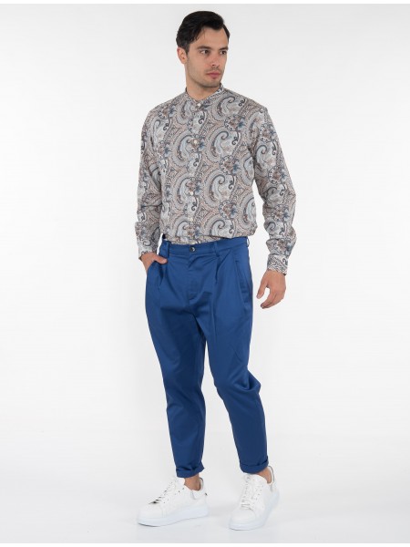 OVER-D Shirt mao OE1S2S3C16 Blue - Beige OVER-D - 9