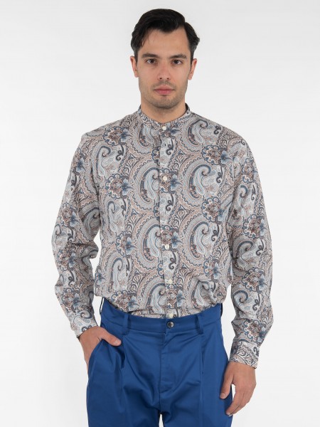 OVER-D Shirt mao OE1S2S3C16 Blue - Beige OVER-D - 10