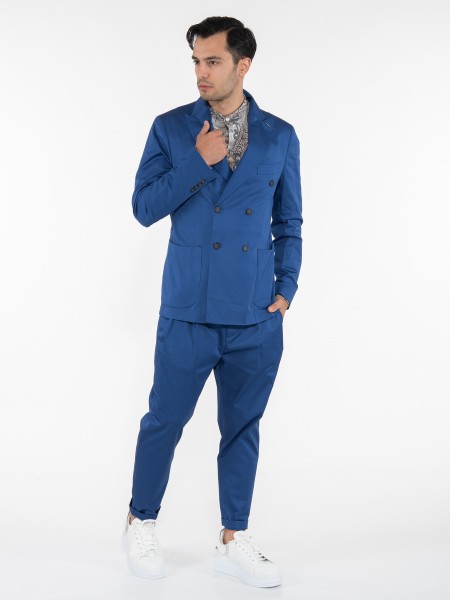 OVER-D Chino Παντελόνι OE1S2S3P31 Μπλε ρουά OVER-D - 8