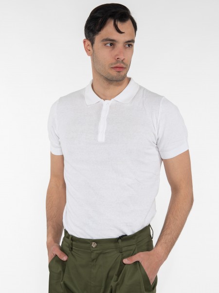 OVER-D T-shirt Polo νημάτινο OM546MG Λευκό OVER-D - 4
