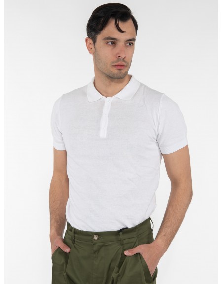 OVER-D T-shirt Polo νημάτινο OM546MG Λευκό OVER-D - 4