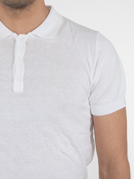 OVER-D T-shirt Polo νημάτινο OM546MG Λευκό OVER-D - 5