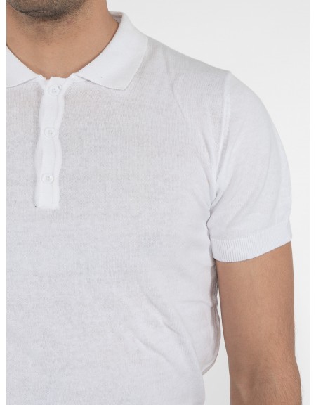 OVER-D T-shirt Polo νημάτινο OM546MG Λευκό OVER-D - 5