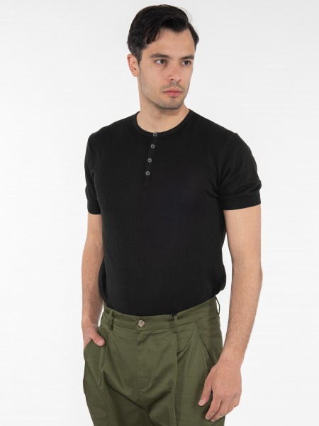 OVER-D T-shirt νημάτινο OM549MG Μαύρο OVER-D - 4