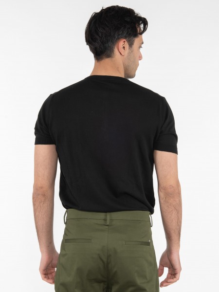 OVER-D T-shirt νημάτινο OM549MG Μαύρο OVER-D - 2