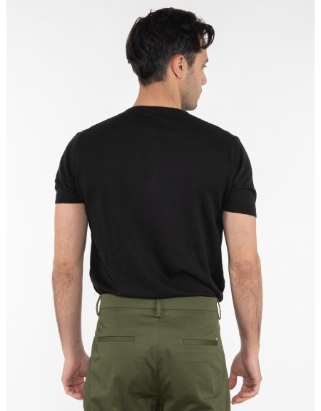 OVER-D T-shirt νημάτινο OM549MG Μαύρο OVER-D - 2