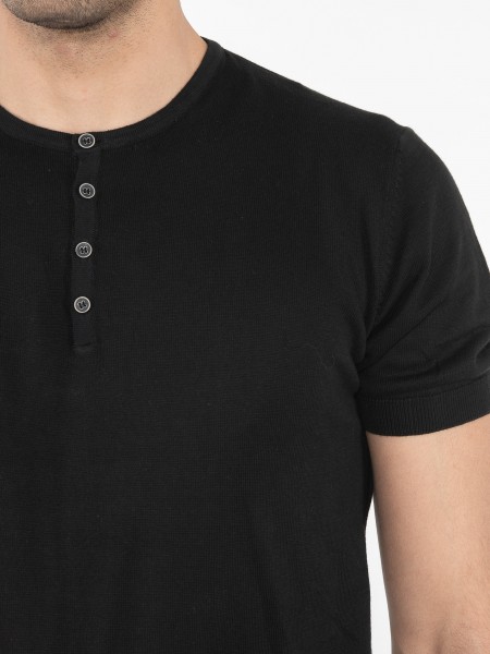 OVER-D T-shirt νημάτινο OM549MG Μαύρο OVER-D - 5