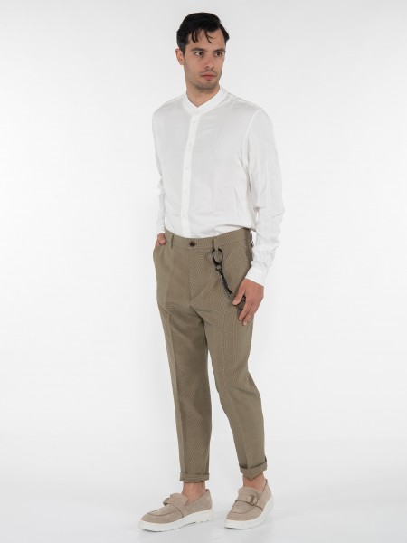 OVER-D Chino Παντελόνι OE1S2S3P10 Λαδί - Μαύρο OVER-D - 13