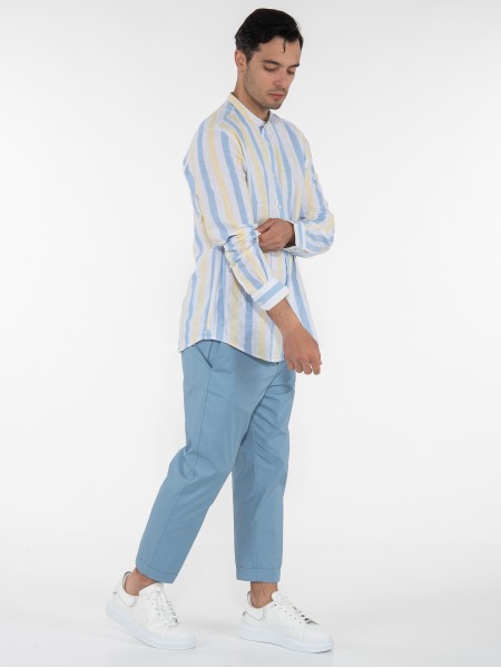 OVER-D Chino Παντελόνι OE1S2S3P03 Γαλάζιο OVER-D - 7