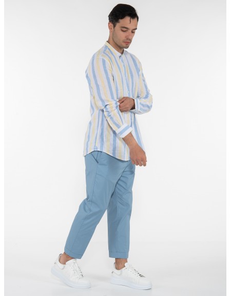 OVER-D Chino Παντελόνι OE1S2S3P03 Γαλάζιο OVER-D - 7