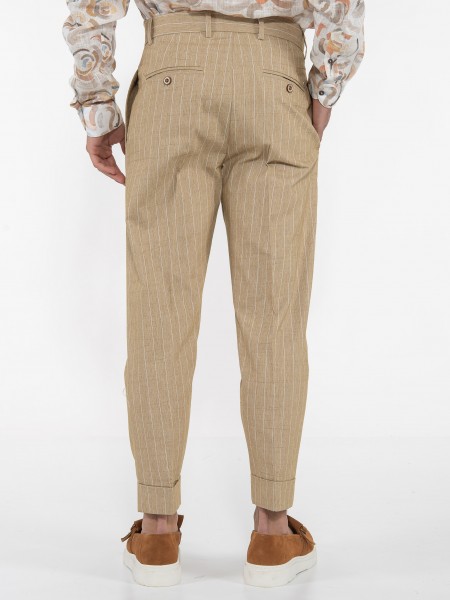 OVER-D Chino Pants OE1S2S3P21 Beige - White OVER-D - 2