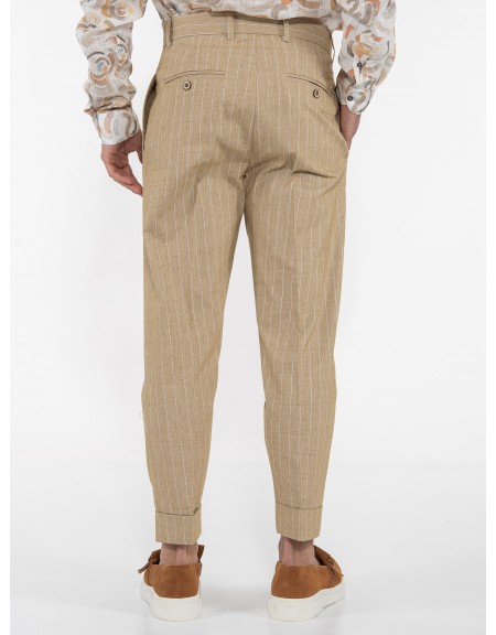 OVER-D Chino Pants OE1S2S3P21 Beige - White OVER-D - 2