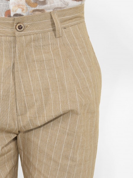 OVER-D Chino Pants OE1S2S3P21 Beige - White OVER-D - 5