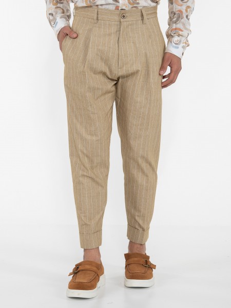 OVER-D Chino Pants OE1S2S3P21 Beige - White OVER-D - 10