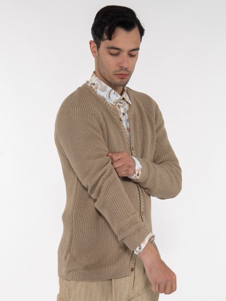 XAGON MAN Cotton cardigan 1J22303 Beige XAGON MAN - 3