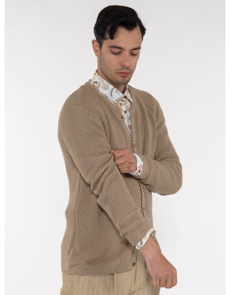 XAGON MAN Cotton cardigan 1J22303 Beige XAGON MAN - 3