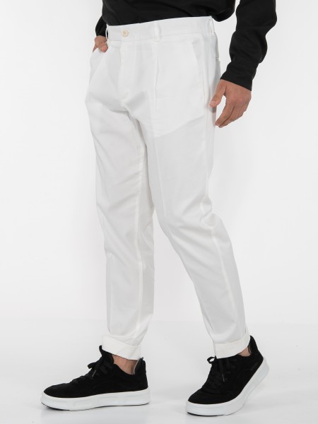 OVER-D Chino Παντελόνι OE1S2S3P02 Λευκό OVER-D - 4