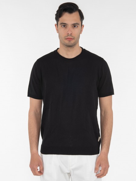 OVER-D T-shirt νημάτινο OT1S2S2M07 Μαύρο OVER-D - 1