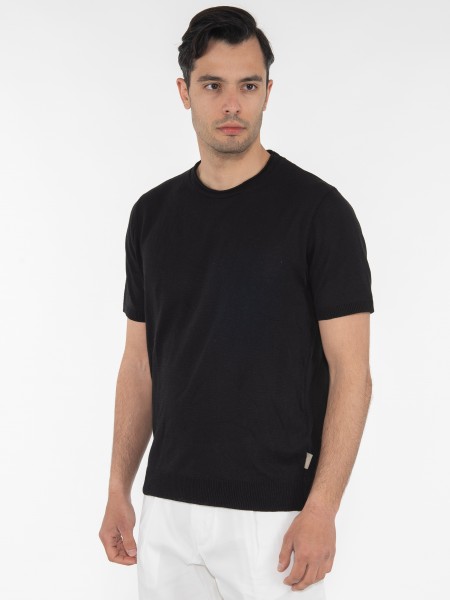 OVER-D T-shirt νημάτινο OT1S2S2M07 Μαύρο OVER-D - 4