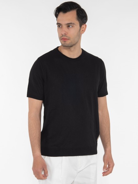 OVER-D T-shirt νημάτινο OT1S2S2M07 Μαύρο OVER-D - 3