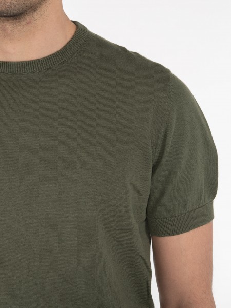 OVER-D T-shirt νημάτινο OM547MG Χακί OVER-D - 5