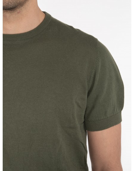 OVER-D T-shirt νημάτινο OM547MG Χακί OVER-D - 5