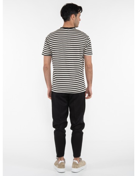 OVER-D T-shirt μαρινέρα OE1S2S3T52 Μαύρο - Μπεζ OVER-D - 6