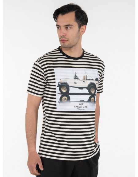 OVER-D T-shirt μαρινέρα OE1S2S3T52 Μαύρο - Μπεζ OVER-D - 3