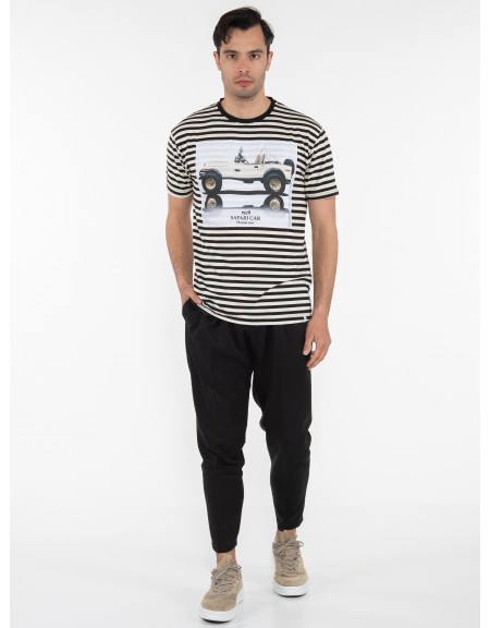 OVER-D T-shirt μαρινέρα OE1S2S3T52 Μαύρο - Μπεζ OVER-D - 7