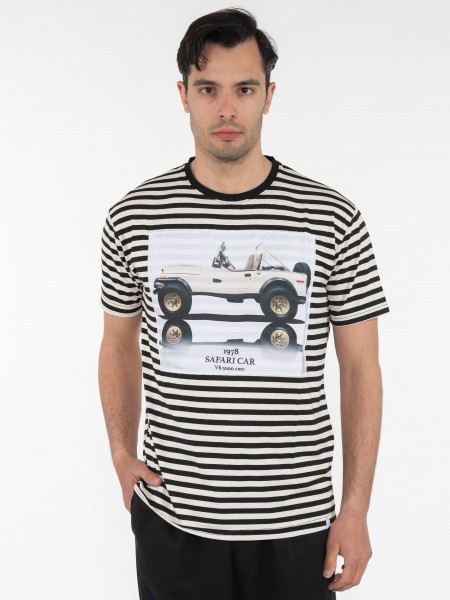 OVER-D T-shirt μαρινέρα OE1S2S3T52 Μαύρο - Μπεζ OVER-D - 9