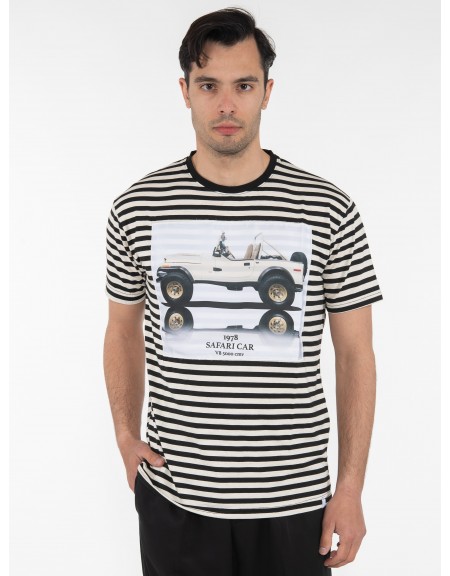 OVER-D T-shirt μαρινέρα OE1S2S3T52 Μαύρο - Μπεζ OVER-D - 9