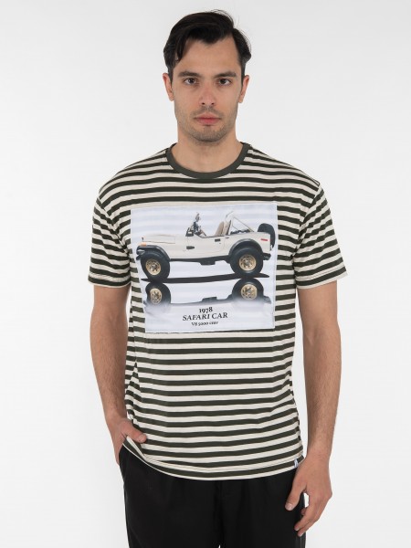 OVER-D T-shirt μαρινέρα OE1S2S3T52 Λαδί - Μπεζ OVER-D - 1