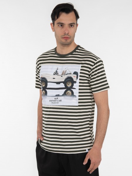 OVER-D T-shirt μαρινέρα OE1S2S3T52 Λαδί - Μπεζ OVER-D - 4